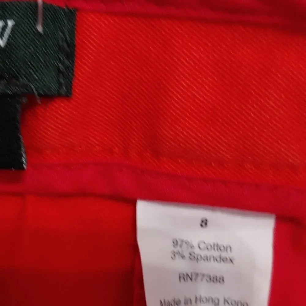 J. Crew Stretch City Fit Reddish Orange  bright Pants Sz 8 NWT
